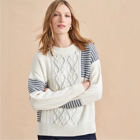 Patchwork Cable Sweater in XS - Picture 1 of 7